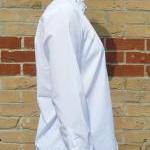 Spike Studded Collar White/black Boyfriend Shirt..