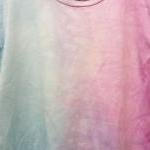 Dip Tye Dyed T Shirt Pastel Colours Pink And Blue..